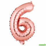 Balloon, Mylar, Balloonify 16 Inch, Number 6, Rose Gold,1 - 1 EACH