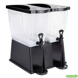 Dispenser, Beverage, 6 Gallon, Double, Black,1 - 1 EACH