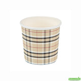 Containers, Soup, Bio Tek 12 Ounce, Paper, Plaid, 3.50 x 3.50 x 3.50 Inch, Round,8 - 25 COUNT