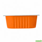 Cups, Baking, 10 Ounce 4.25 x 4.25 x 1.5 Inch, Aluminum, Orange, Square,1 - 100 COUNT