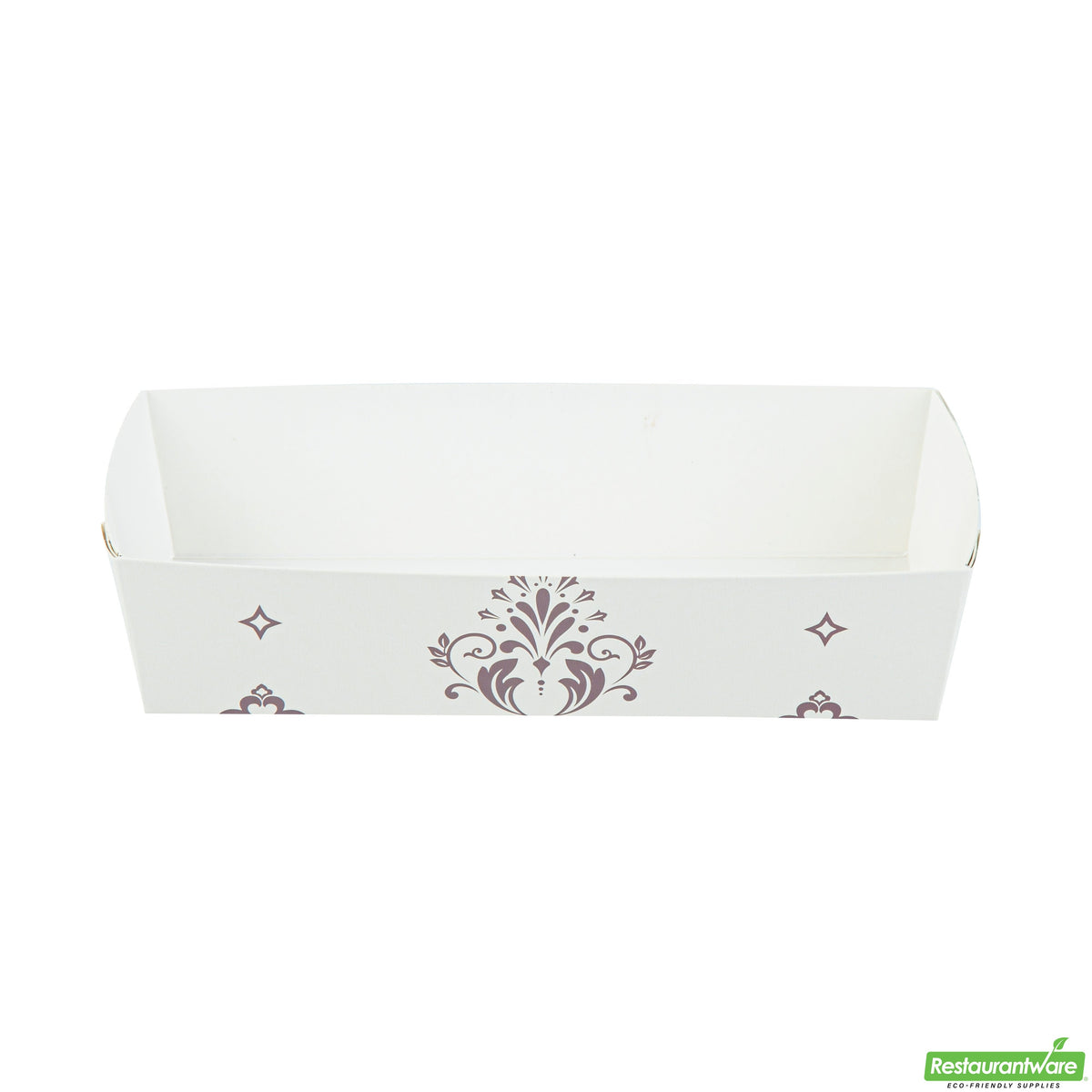 Trays, Baking, Bake Tek 14 Ounce, Greaseproof Paper, Beige Vintage Floral, 7.75 x 3.5 x 1.75 Inch,4 - 25 COUNT