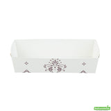 Trays, Baking, Bake Tek 14 Ounce, Greaseproof Paper, Beige Vintage Floral, 7.75 x 3.5 x 1.75 Inch,4 - 25 COUNT