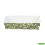 Trays, Baking, Bake Tek 14 Ounce, Greaseproof Paper, Dark Green Vintage Floral, 7.75 x 3.5 x 1.75 Inch,4 - 25 COUNT