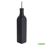 Bottle, Olive Oil, 17 Ounce, Black, Glass, with Stainless Steel Pourer,1 - 1 EACH