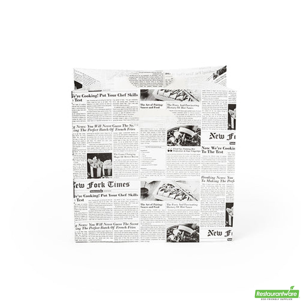Bags, 11 x 7 x 11 Inch, Paper, Newsprint, with Handle,1 - 100 COUNT