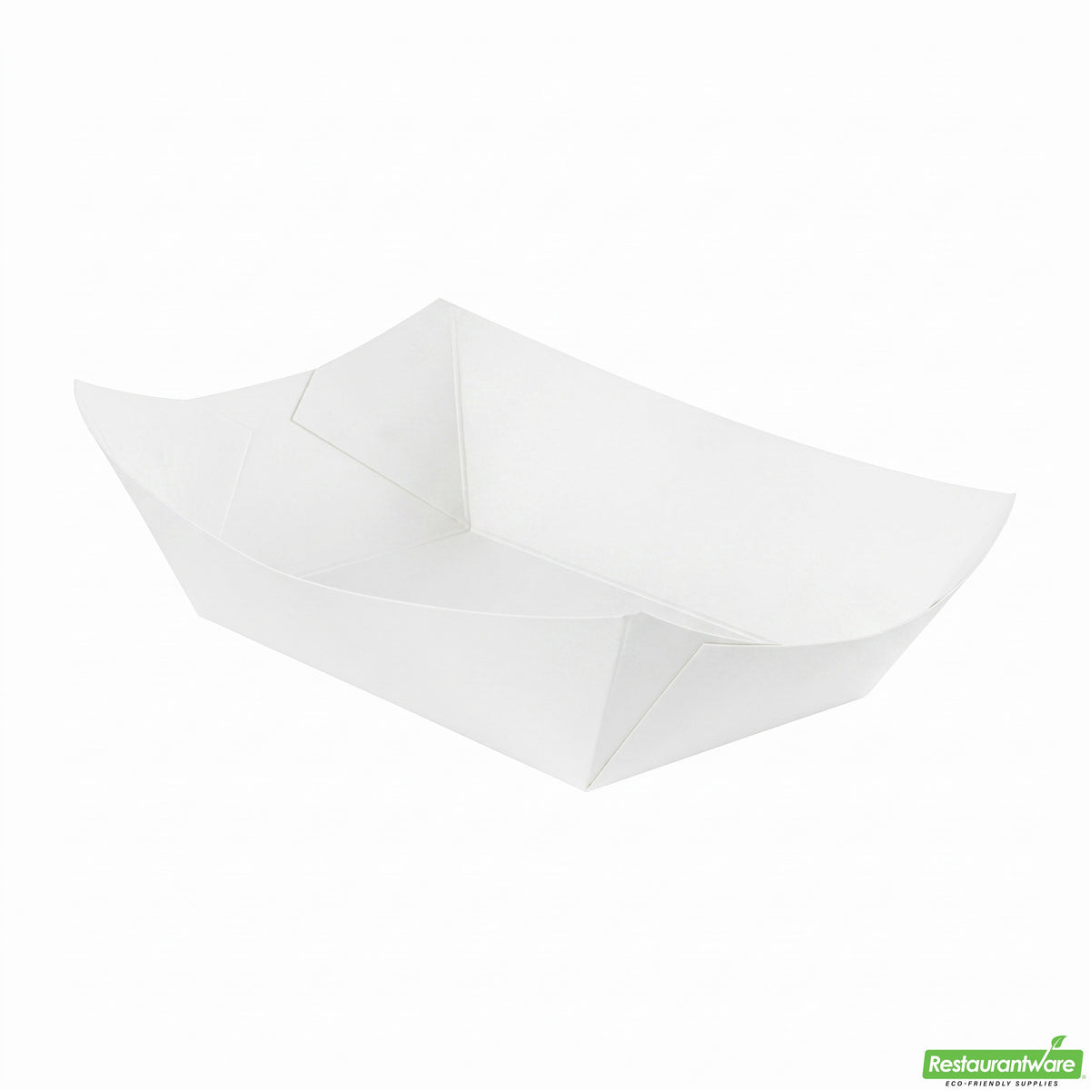 Trays, 5.5 x 3.5 x 2 Inch, Paper, White, Boat,1 - 200 COUNT