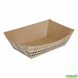 Boats, Bio Tek 4.25 x 2.75 x 1.50 Inch, Paper, Plaid, 0.50 Pound, #50,8 - 50 COUNT