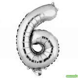 Balloon, Mylar, Balloonify 16 Inch, Number 6, Silver,1 - 1 EACH