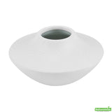 Vase, Table Art, 5.25 x 5.25 x 2.75 Inch, Ceramic, White, Swirl Shape,1 - 1 EACH