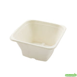 Bowls, Tall, 42 Ounce, Sugarcane, White, Square,1 - 100 COUNT
