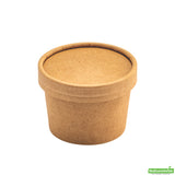 Lids, Coppetta 4 Ounce, Paper, Kraft, for 4 Ounce Ice Cream Cup,1 - 200 COUNT