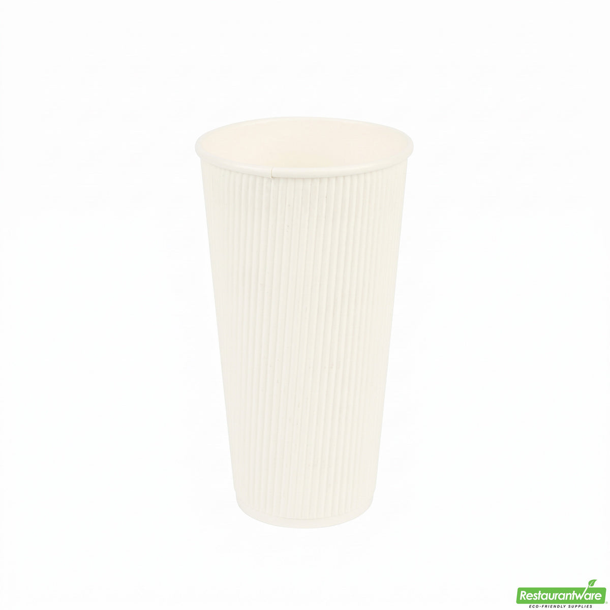 Cups, Hot, 20 Ounce, Paper, Whie, Ripple Wall,1 - 250 COUNT