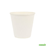 Cups, Hot, 8 Ounce, Paper, White, Ripple Wall, 8 Ounce,1 - 500 COUNT