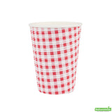 Cups, Hot, 12 Ounce, Paper, Red Picnic Check, Spiral Wall, 12 Ounce,1 - 500 COUNT