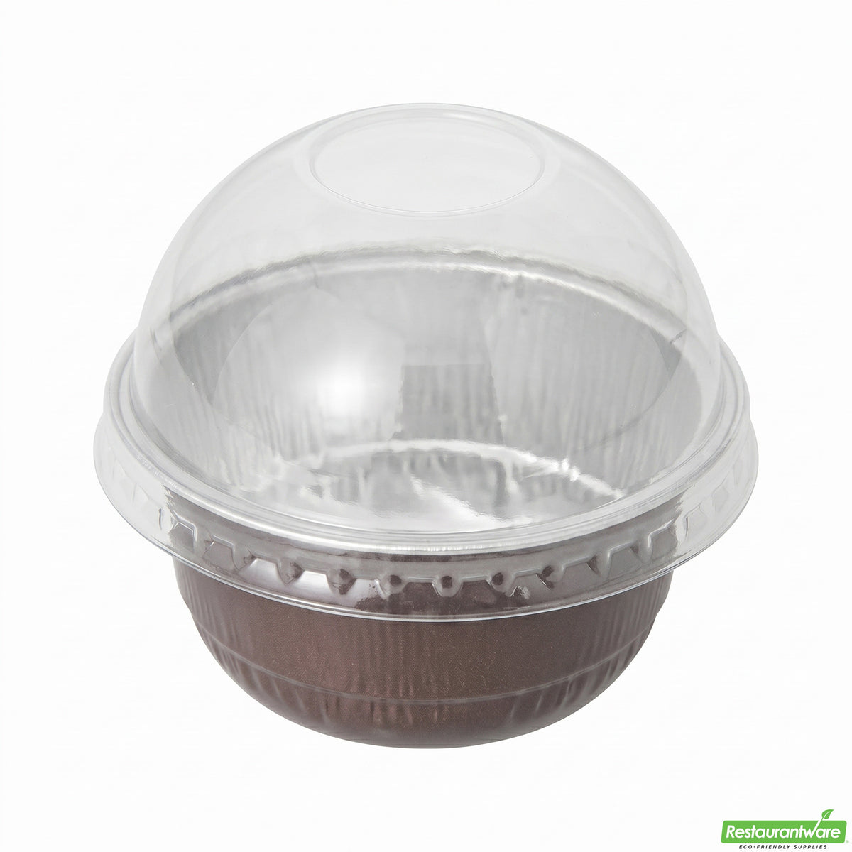 Cups, Bakery, 5 Ounce, Foil, Coffee with Clear Plastic Dome Lids, 5 Ounce,1 - 100 COUNT