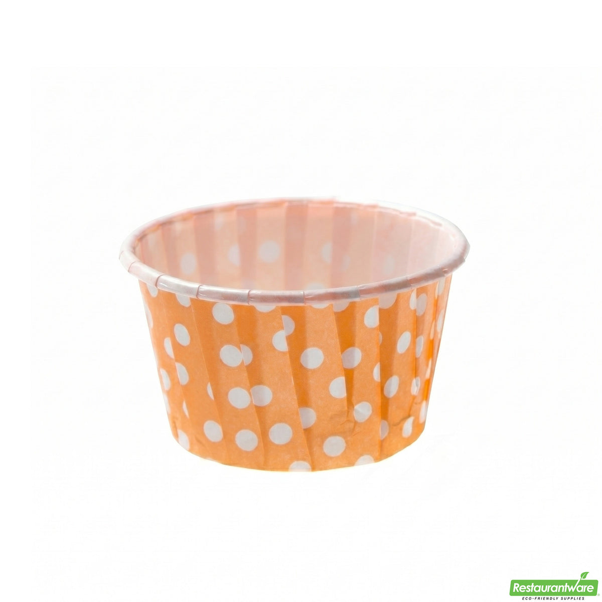 Cups, Baking, 1.6 Ounce, Paper, Hot Orange Polka Dot, Pleated, 1.6 Ounce,1 - 200 COUNT