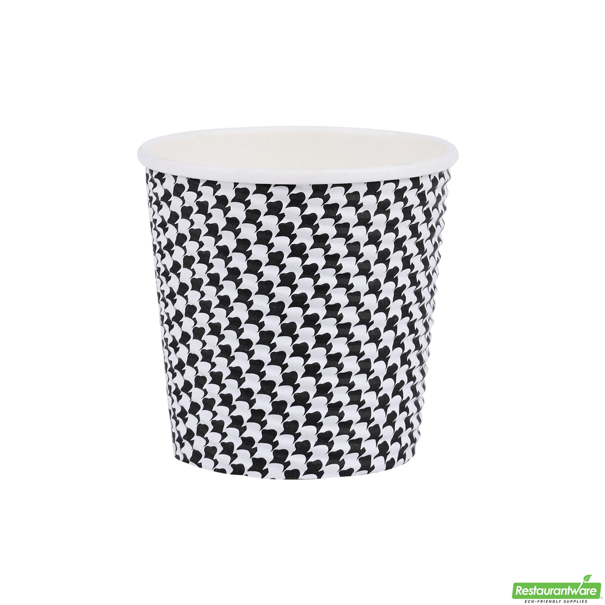 Cups, Coffee, 4 Ounce, Paper, Houndstooth, Spiral Wall, 2.50 x 2.50 x 2.25 Inch,20 - 25 COUNT
