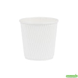 Cups, Hot, 4 Ounce, Paper, White, Ripple Wall, 4 Ounce,1 - 500 COUNT