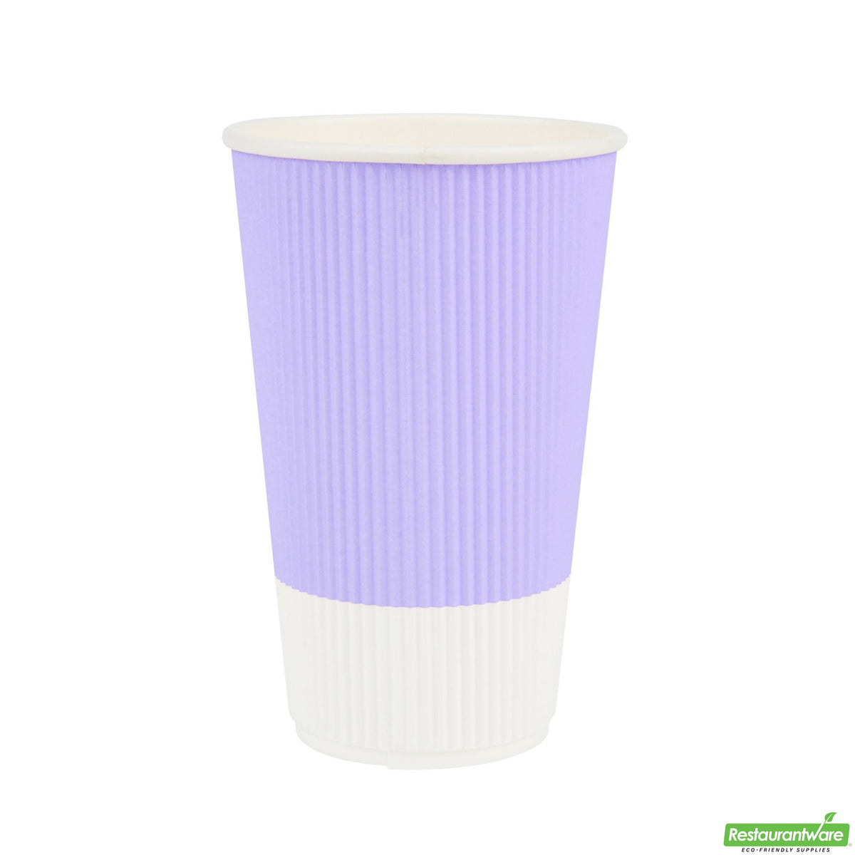 Cups, Hot, 16 Ounce, Paper, Light Purple, Ripple Wall,1 - 500 COUNT