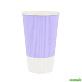 Cups, Hot, 16 Ounce, Paper, Light Purple, Ripple Wall,1 - 500 COUNT