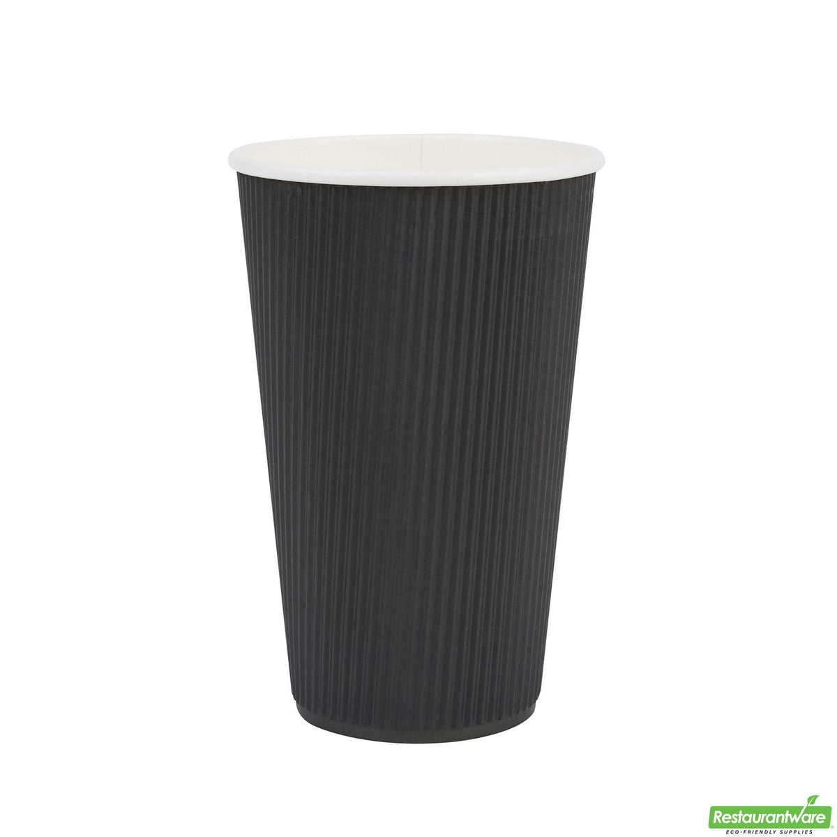 Cups, Hot, 16 Ounce, Paper, Black, Ripple Wall, 16 Ounce,1 - 500 COUNT