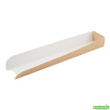 Trays, Sandwich & Hot Dog, 11.75 x 2 x 1.25 Inch, Paper, Kraft & White,1 - 200 COUNT