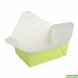 Containers, Take Out, Bio Tek #4 98 Ounce 8.5 x 6.25 x 3.5 Inch, Paper, Eco Green, Rectangular, with Foldable Flaps & Tab Lock,1 - 200 COUNT