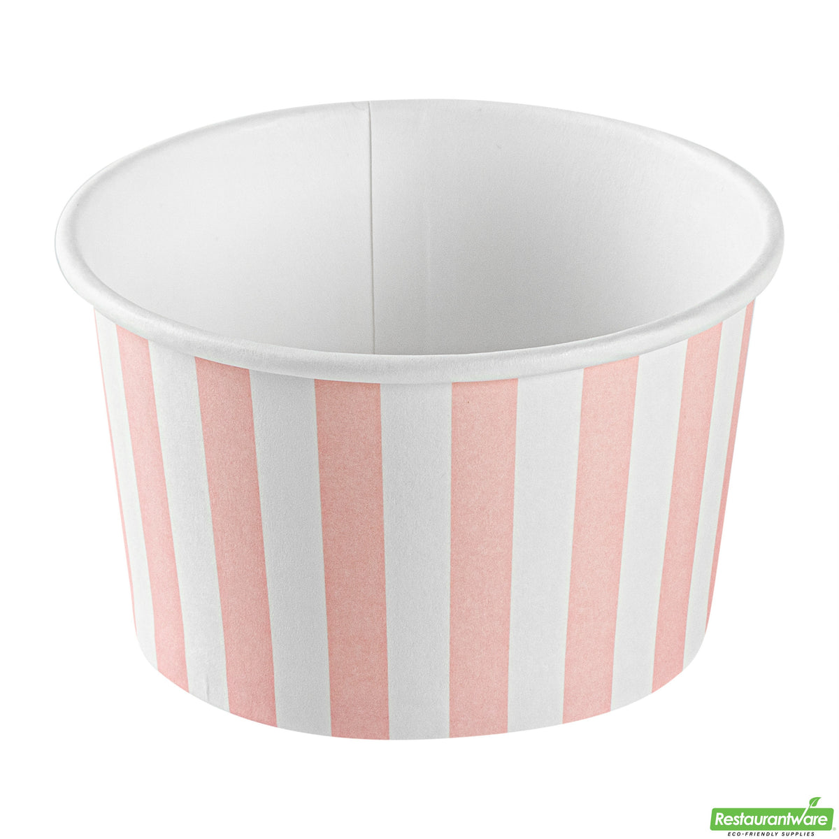 Cups, To-Go, Coppetta 5 Ounce, Paper, Pink & White Stripe, 3.25 x 3.25 x 2 Inch,4 - 50 COUNT