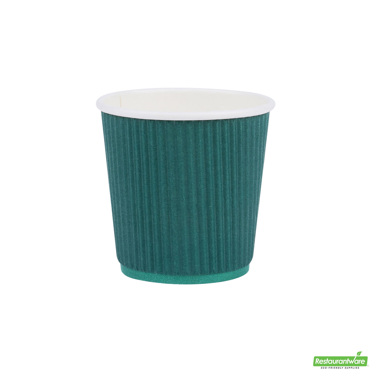 Cups, Hot, 4 Ounce, Paper, Forest Green, Ripple Wall, 4 Ounce,1 - 500 COUNT
