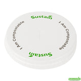 Lids, Flat, Plastic, White, PLA, Compostable, for 9/12/16/20/22 Ounce Cold Cups, 1 Each,1000 - 1 COUNT