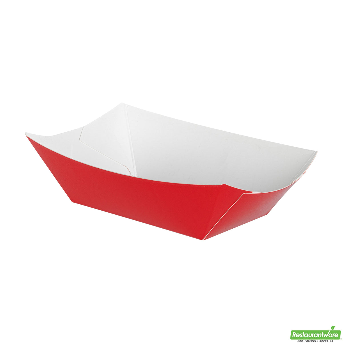 Containers, Food, 3.25 x 2 x 1.5 Inch, Paper, Red, Boat,1 - 400 COUNT