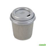 Lids, Flat, Plastic, Pewter Gray,1 - 500 COUNT
