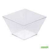 Bowls, Geometric Kova, 16 Ounce, Plastic, Clear, Square, Heavyweight, 16 Ounce,1 - 100 COUNT