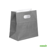 Bags, Take-Out, Bag Tek 11 x 7 x 11 Inch, Paper, Gray, Rectangular, with Handles,100 - 1 COUNT