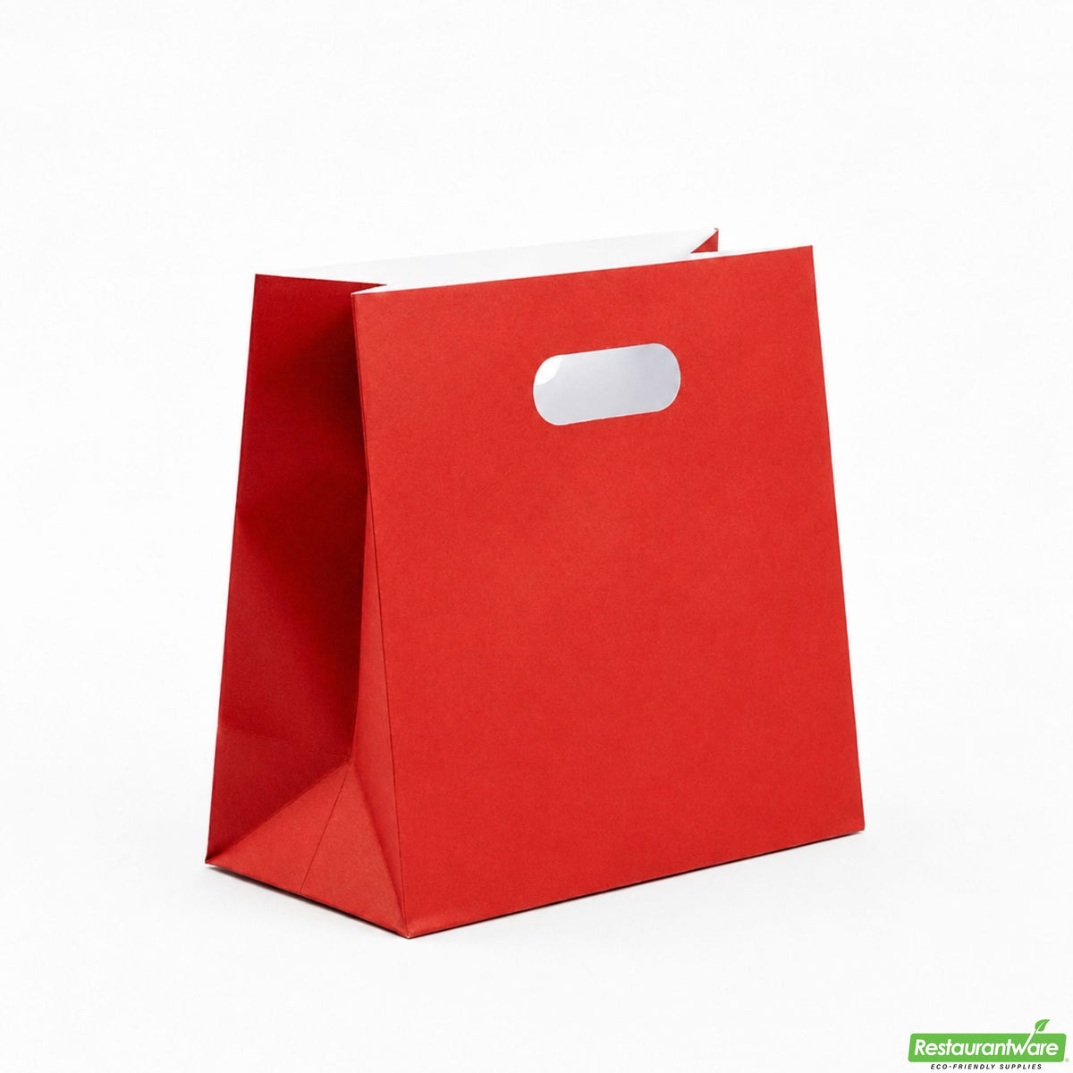 Bags, Take-Out, Bag Tek 11 x 7 x 11 Inch, Paper, Red, Rectangular, with Handles,100 - 1 COUNT