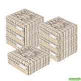 Boxes, Cake & Lunch, 9 x 9 x 3.50 Inch, Paper, Plaid, with Window & Pop-Up Handle,50 - 1 COUNT