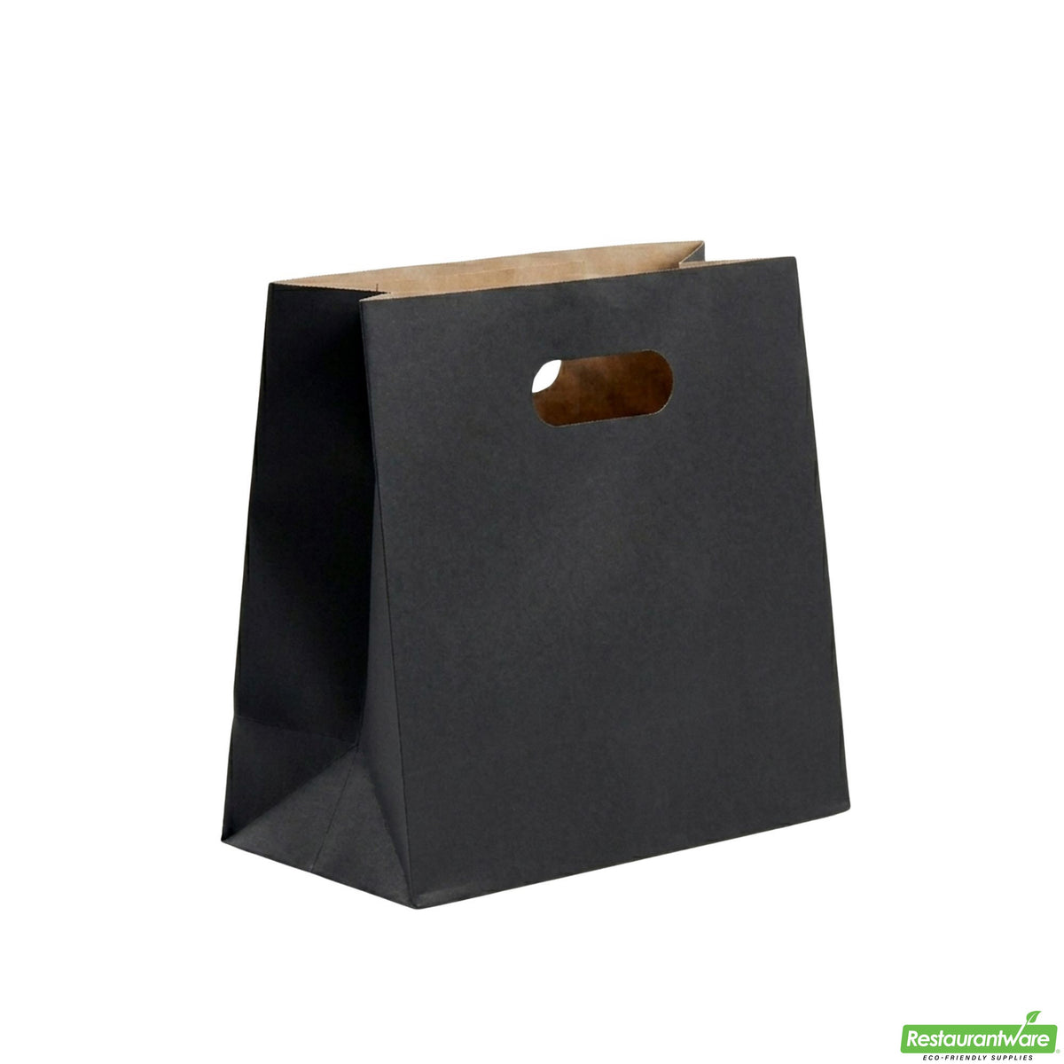 Bags, 11 x 7 x 11 Inch, Paper, Black, with Handle,1 - 100 COUNT