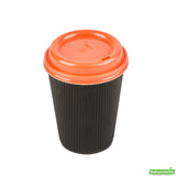 Lids, Sip-Thru, Plastic, Tangerine Orange, for 8/12/16/20 Ounce Cups,1 - 500 COUNT