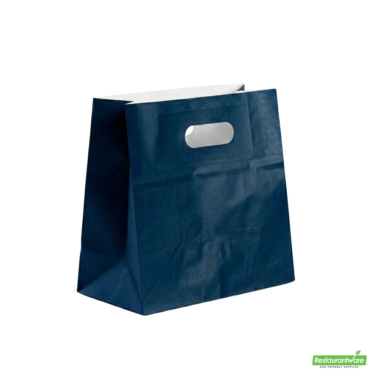 Bags, Take-Out, Bag Tek 11 x 7 x 11 Inch, Paper, Midnight Blue, Rectangular, with Handles,100 - 1 COUNT