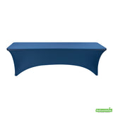 Table Covers, 96 x 30 Inch, Spandex, Blue, Rectangular,1 - 10 COUNT