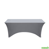 Table Covers, 72 x 30 Inch, Spandex, Gray, Rectangular,1 - 10 COUNT