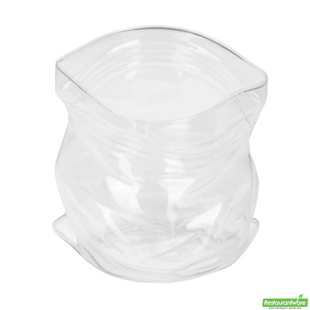 Bowl, Glass, 22 Ounce, Clear, Unzipped Bag-Shaped, 4.75 x 4 x 4.5 Inch,1 - 1 EACH