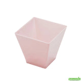 Cups, 8 Ounce, Plastic, Powder Pink, Geometric Kova, 8 Ounce,1 - 100 COUNT