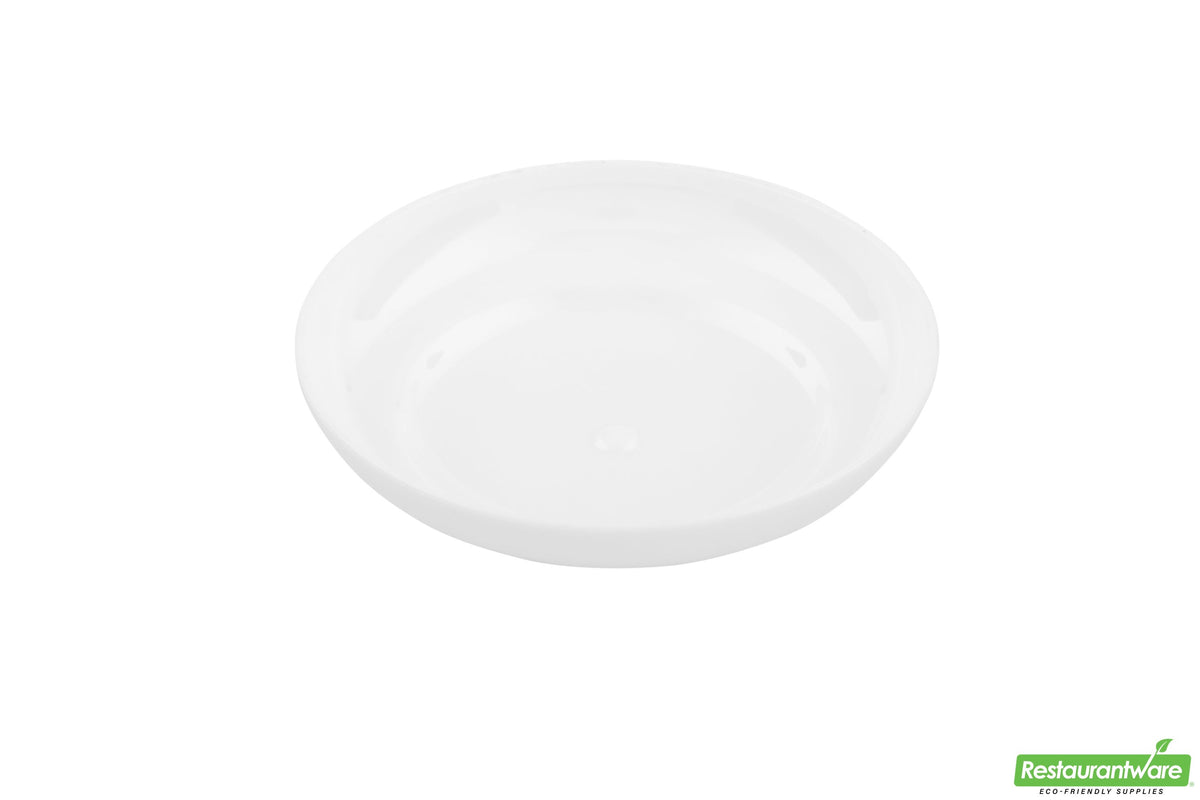 Plates, Rotondo Appetizer, 3.25 Inch, Plastic, White, Round, Heavyweight, 3.25 Linear Inch,1 - 100 COUNT