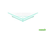 Plates, Triangolo Appetizer, 4 Inch, Plastic, Sea Green, Soft Triangle, Heavyweight, 4 Linear Inch,1 - 100 COUNT