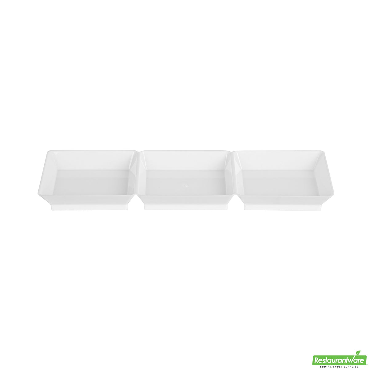 Plates, Appetizer, 7.5 Inch, Plastic, White Terzetto Design, Square, Heavyweight, 7.5 Linear Inch,1 - 100 COUNT