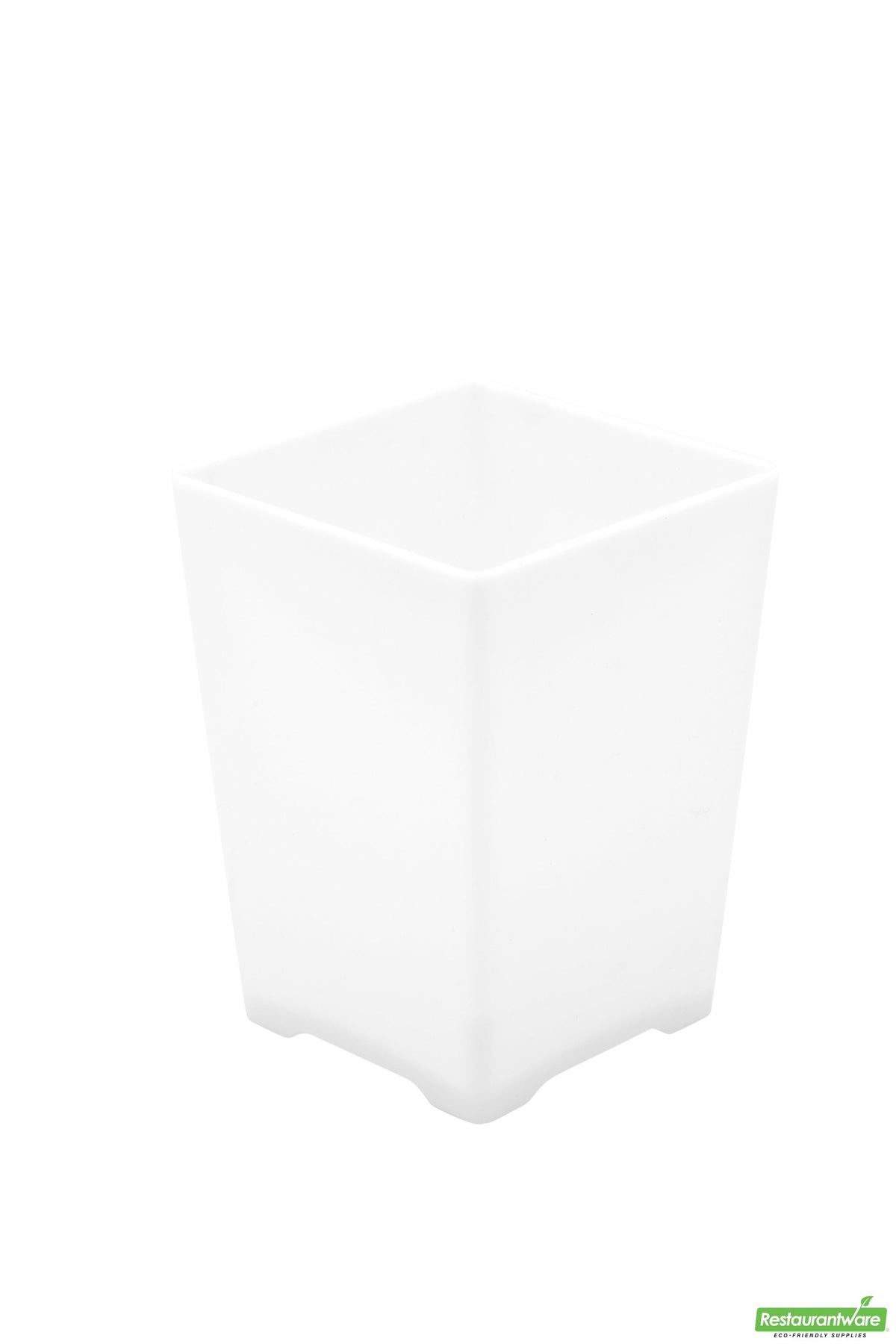Plates, Dessert, 4 Ounce, Plastic, White Quadrato Design, Tall Square, Heavyweight, 4 Linear Inch,1 - 100 COUNT