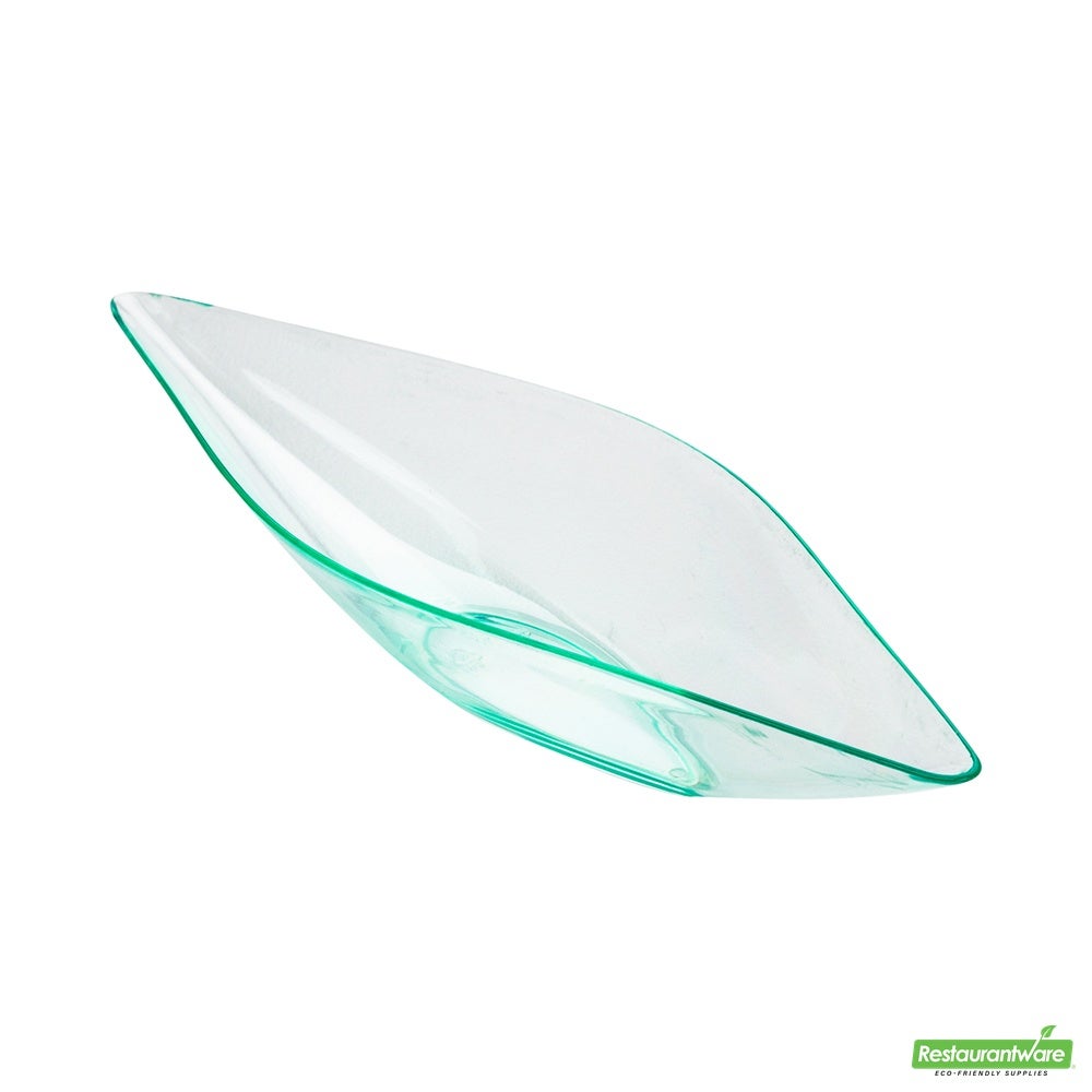 Dishes, Appetizer, 1 Ounce, Plastic, Sea Green, Canoe-Shaped, Heavyweight, 1 Ounce,1 - 100 COUNT