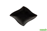 Plates, Appetizer, 1 Ounce, Plastic, Black Aqua Design, Wave-Edge, Heavyweight, 3 Linear Inch,1 - 100 COUNT