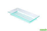 Plates, Appetizer, 5 Inch, Plastic, Sea Green, Rectangle, Heavyweight, 5 Linear Inch,1 - 100 COUNT